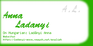 anna ladanyi business card